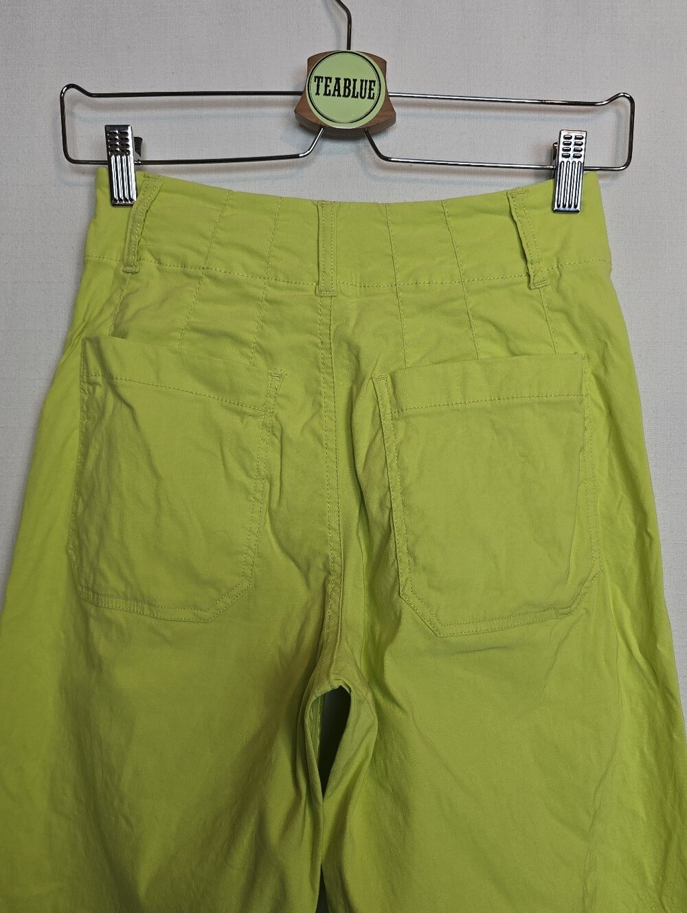 Maeve Colette Crop Wide Leg Pants Lime Green Magic Fabric 25 - Picture 8 of 14